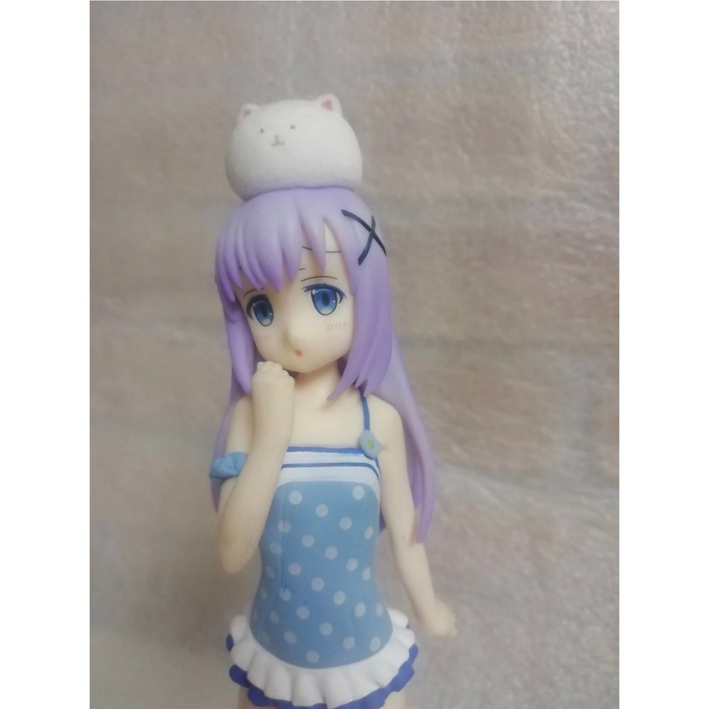 Sega Chino Kafu Figure Is the Order‎ a Rabbit Blue Swimsuit Excellent Anime PVC
